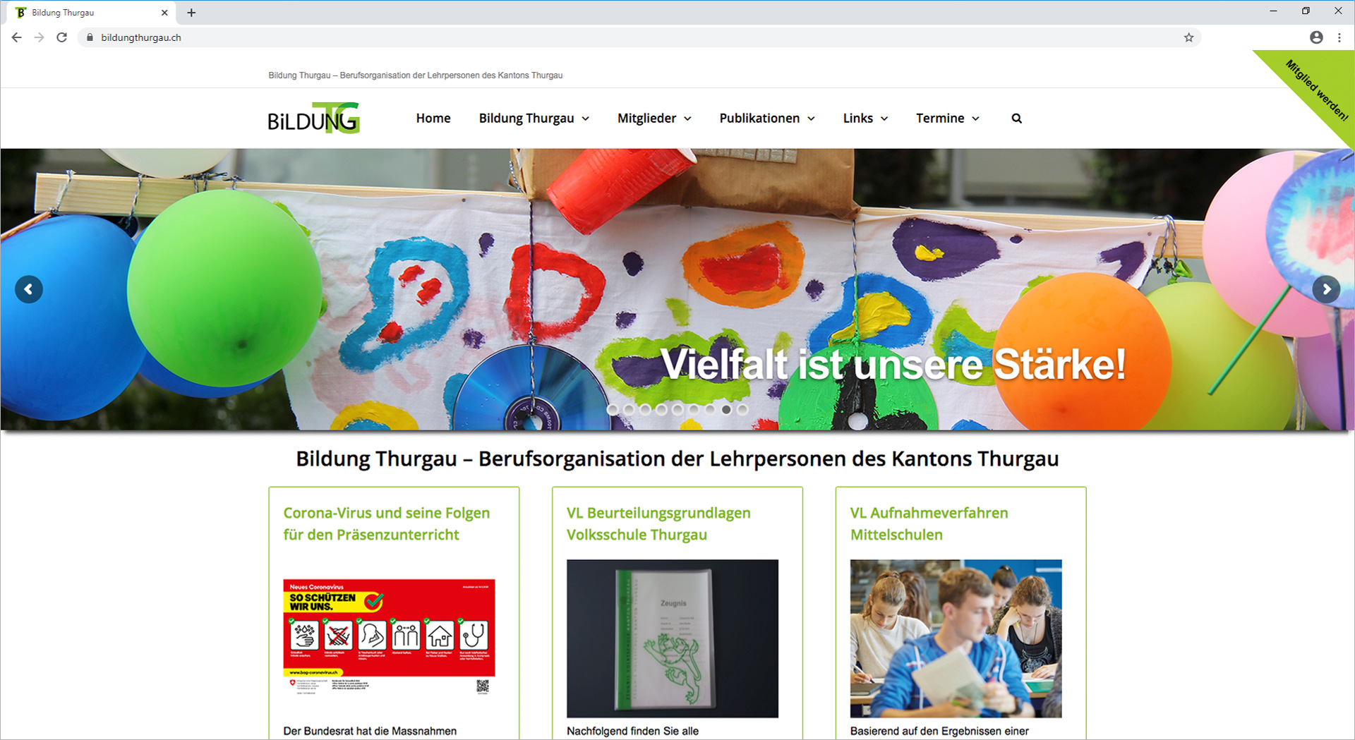 Visuelle Gesamtlösung, Website und Office-Vorlagen