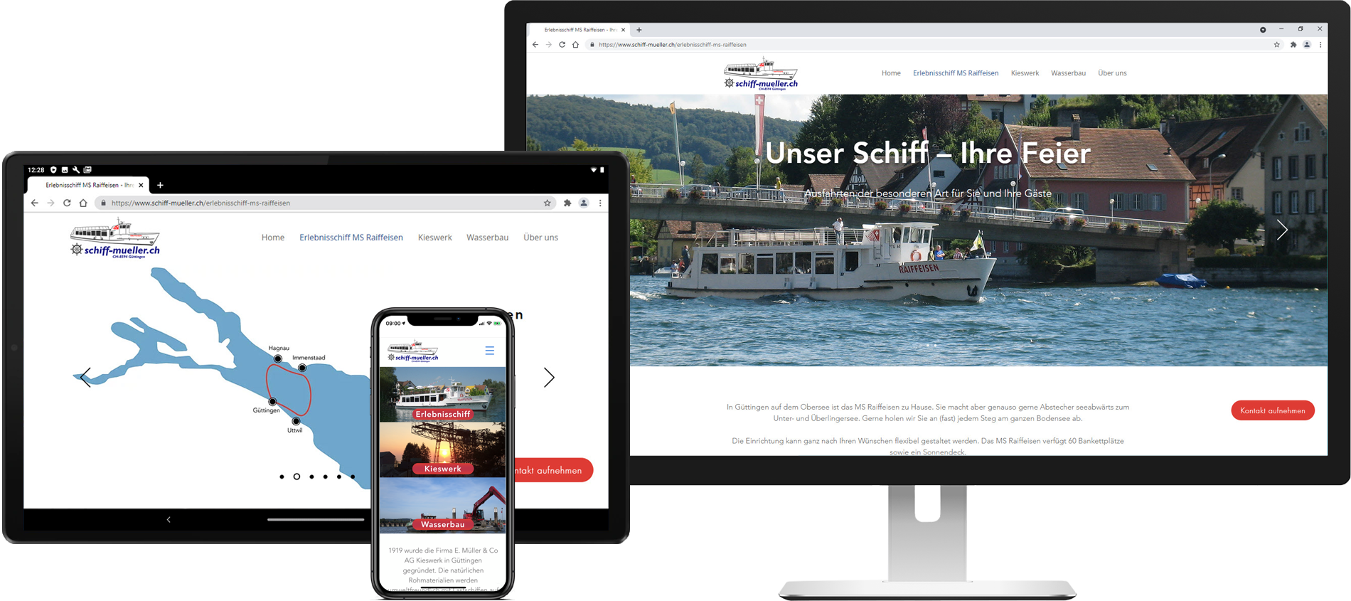 Umsetzung der neuen Website www.schiff-mueller.ch