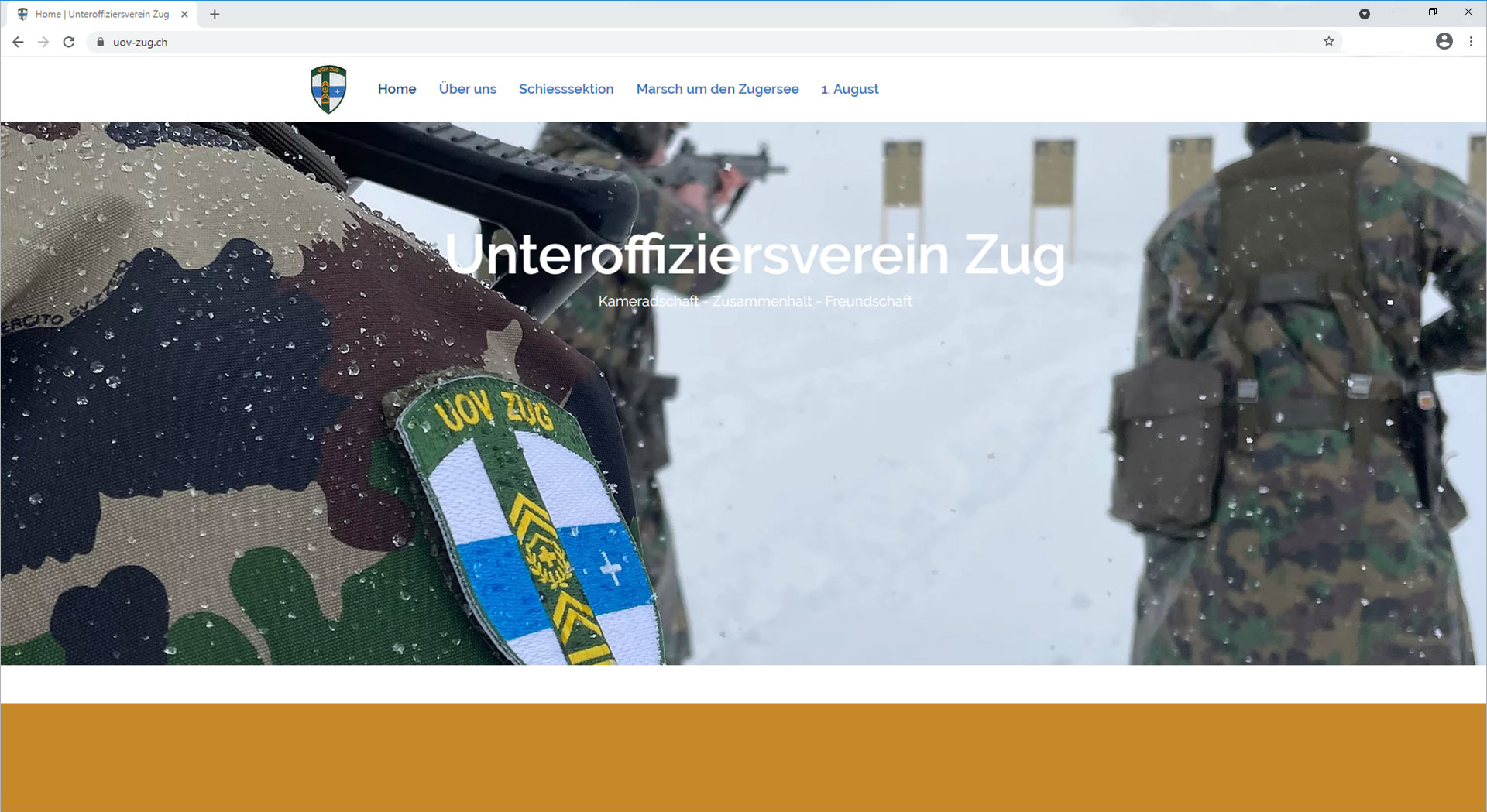 Startseite auf www.uov-zug.ch