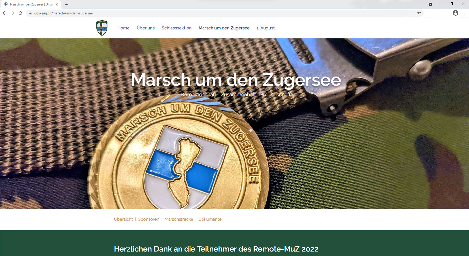 Marsch um den Zugersee auf www.uov-zug.ch