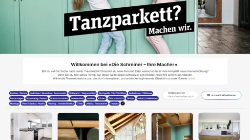 Startseite mit Endlos-Scrolling