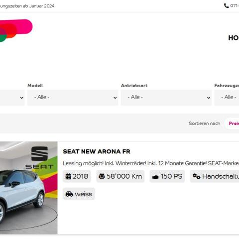 Autoviva AG &ndash; Fahrzeugshop mit Autolina-Anbindung