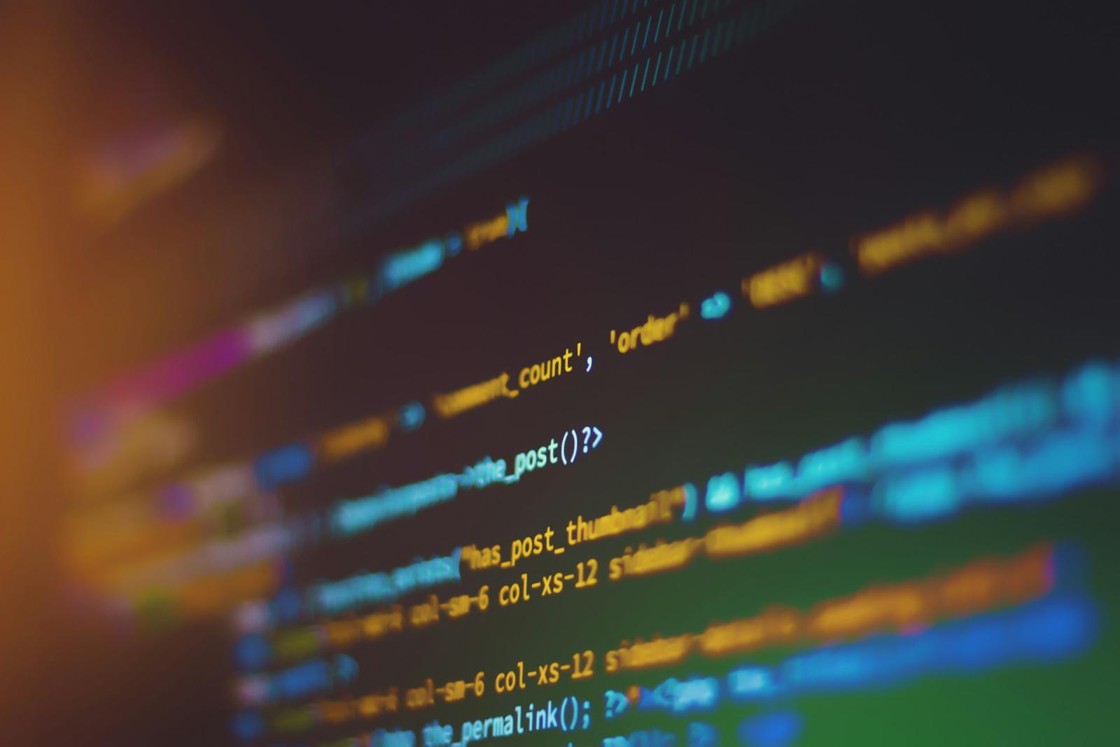 Bildschirm mit PHP-Quelltext