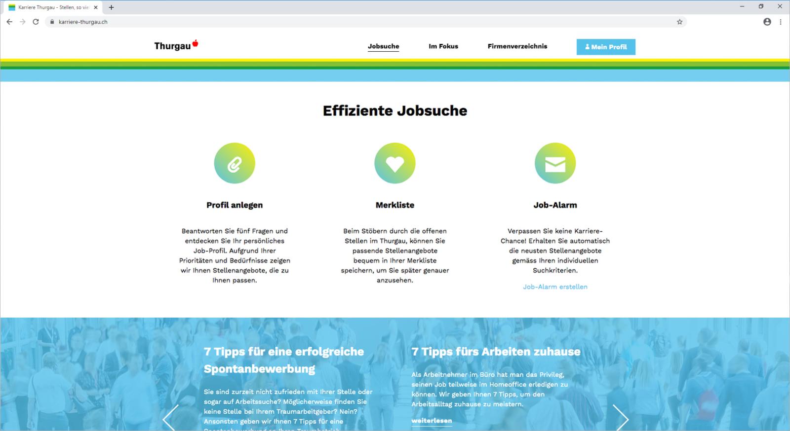 Erweiterung Jobplattform www.karriere-thurgau.ch