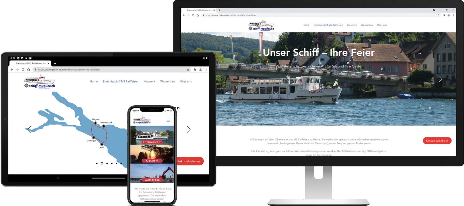 Responsive Ansicht www.schiff-mueller.ch